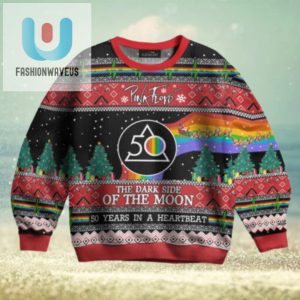 Dark Side Of The Moon 50 Years In A Heart Beat Pink Floyd Ugly Christmas Sweater fashionwaveus 1 1