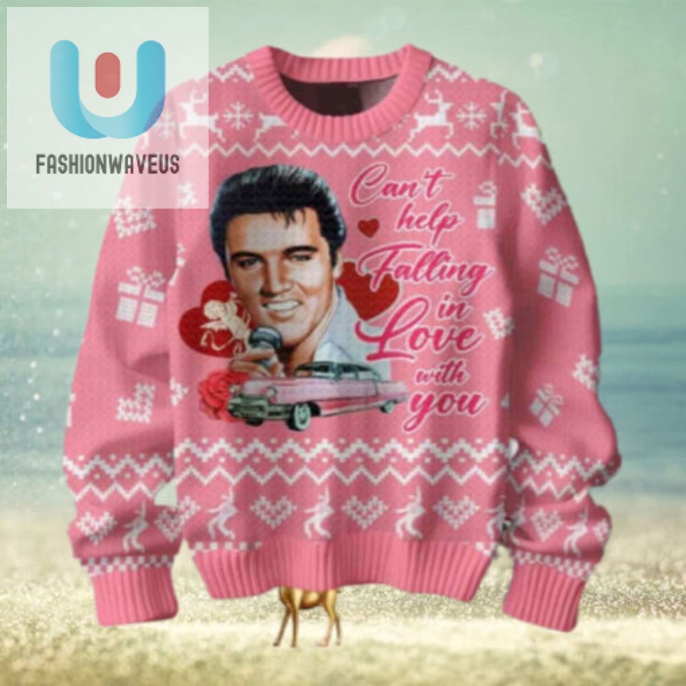 Elvis Presley Cant Help Falling In Love With You Valentine Chirstmas Gifts 2024 Xmas For Family And Friends Ugly Sweater 