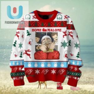 Post Malone Christmas Home Alone With Malone Chirstmas Gifts 2024 Xmas For Family And Friends Ugly Sweater fashionwaveus 1 1