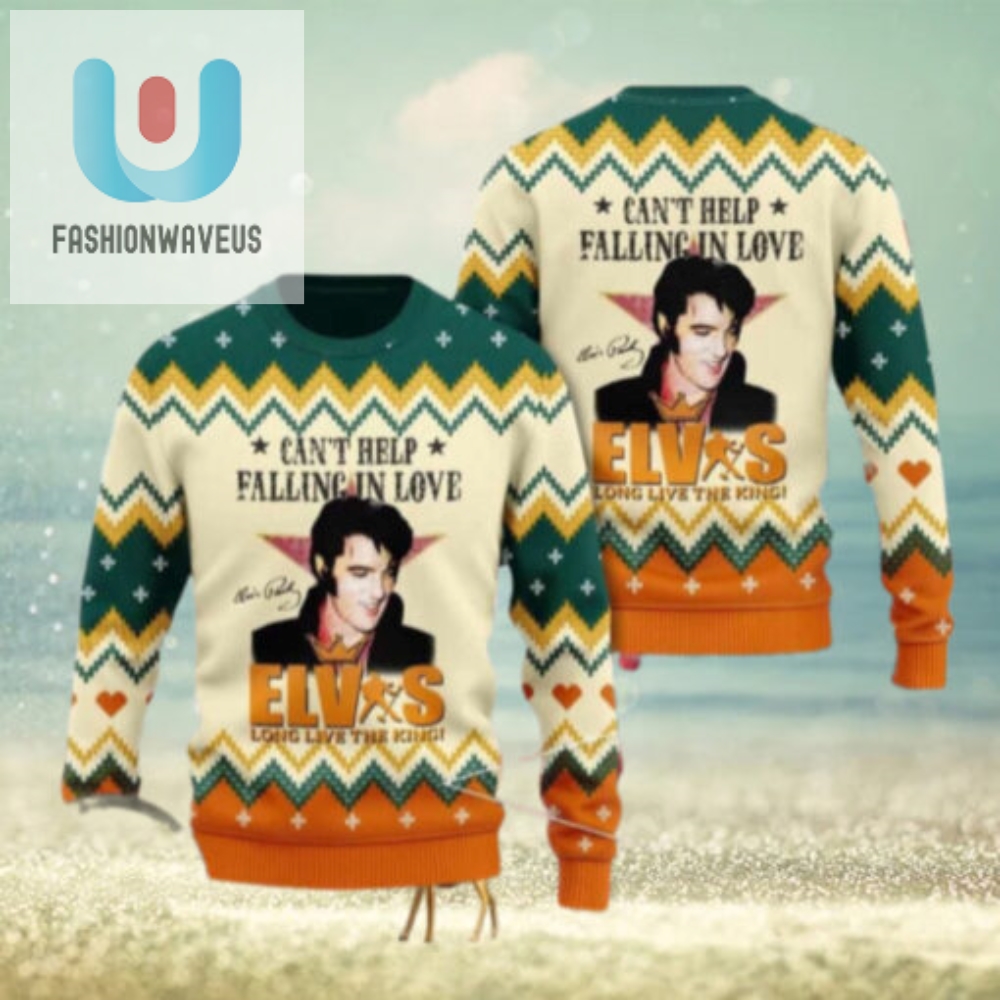 Elvis Presley Cant Help Falling In Love Chirstmas Gifts 2024 Xmas For Family And Friends Ugly Sweater 