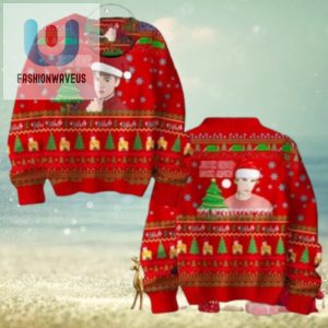 Justin Bieber Rockin Around Christmas Tree Kiss Under The Mistletoe Red Chirstmas Gifts 2024 Xmas For Family And Friends Ugly Sweater fashionwaveus 1 1