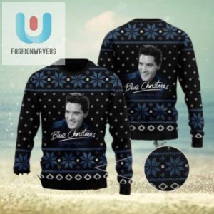 Elvis Presley Blue Christmas Chirstmas Gifts 2024 Xmas For Family And Friends Ugly Sweater fashionwaveus 1 1