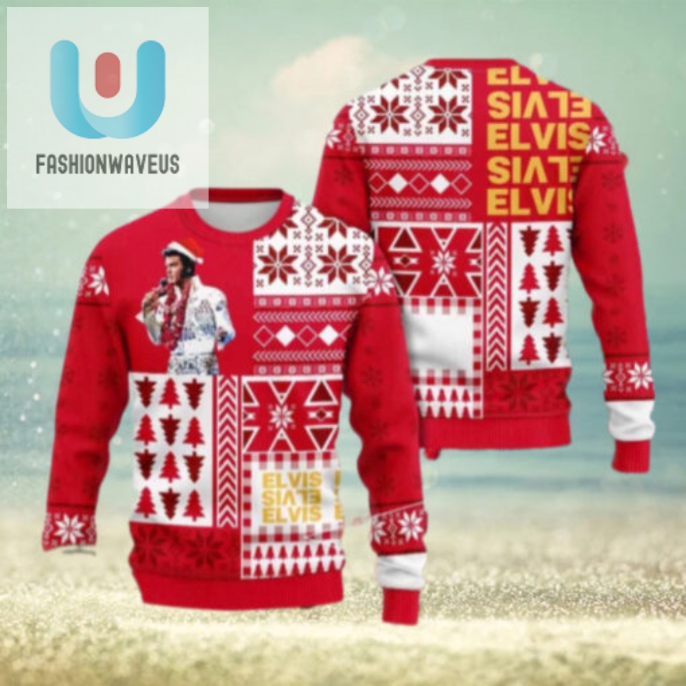 Elvis Presley A Unique Twist On Holiday Fashion Chirstmas Gifts 2024 Xmas For Family And Friends Ugly Sweater 