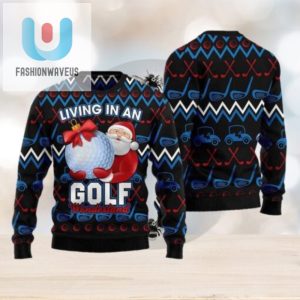 Santa Clause Golf Wonderland Ugly Christmas Sweater fashionwaveus 1 1