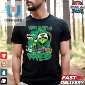 Grinch Minnesota Wild Christmas They Hate Us Because They Aint Us Shirt fashionwaveus 1 3