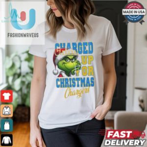 Official Los Angeles Chargers Charged Up For Christmas Chargers Grinch Shirt fashionwaveus 1 2