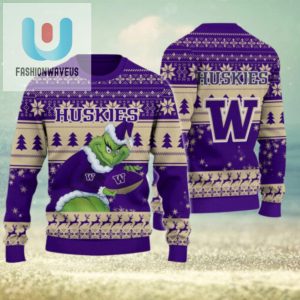 Washington Huskies Grinch Ugly Christmas Sweater fashionwaveus 1 1