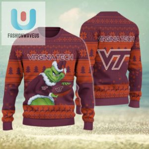 Virginia Tech Hokies Grinch Ugly Christmas Sweater fashionwaveus 1 1