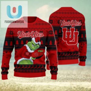 Utah Utes Grinch Ugly Christmas Sweater fashionwaveus 1 1