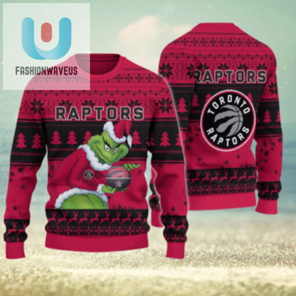 Toronto Raptors Grinch Christmas Ugly Sweater 