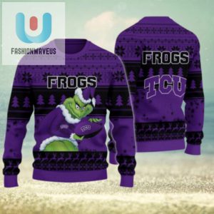 Tcu Horned Frogs Grinch Ugly Christmas Sweater fashionwaveus 1 1