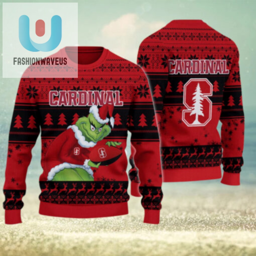 Stanford Cardinal Grinch Ugly Christmas Sweater 