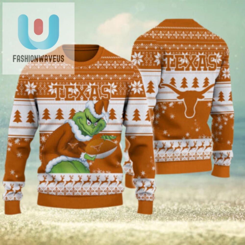 Texas Longhorns Grinch Ugly Christmas Sweater 