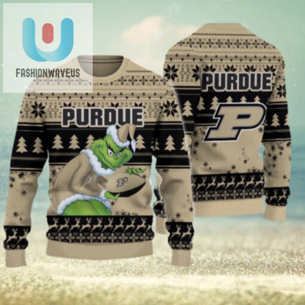 Purdue Boilermakers Grinch Ugly Christmas Sweater 