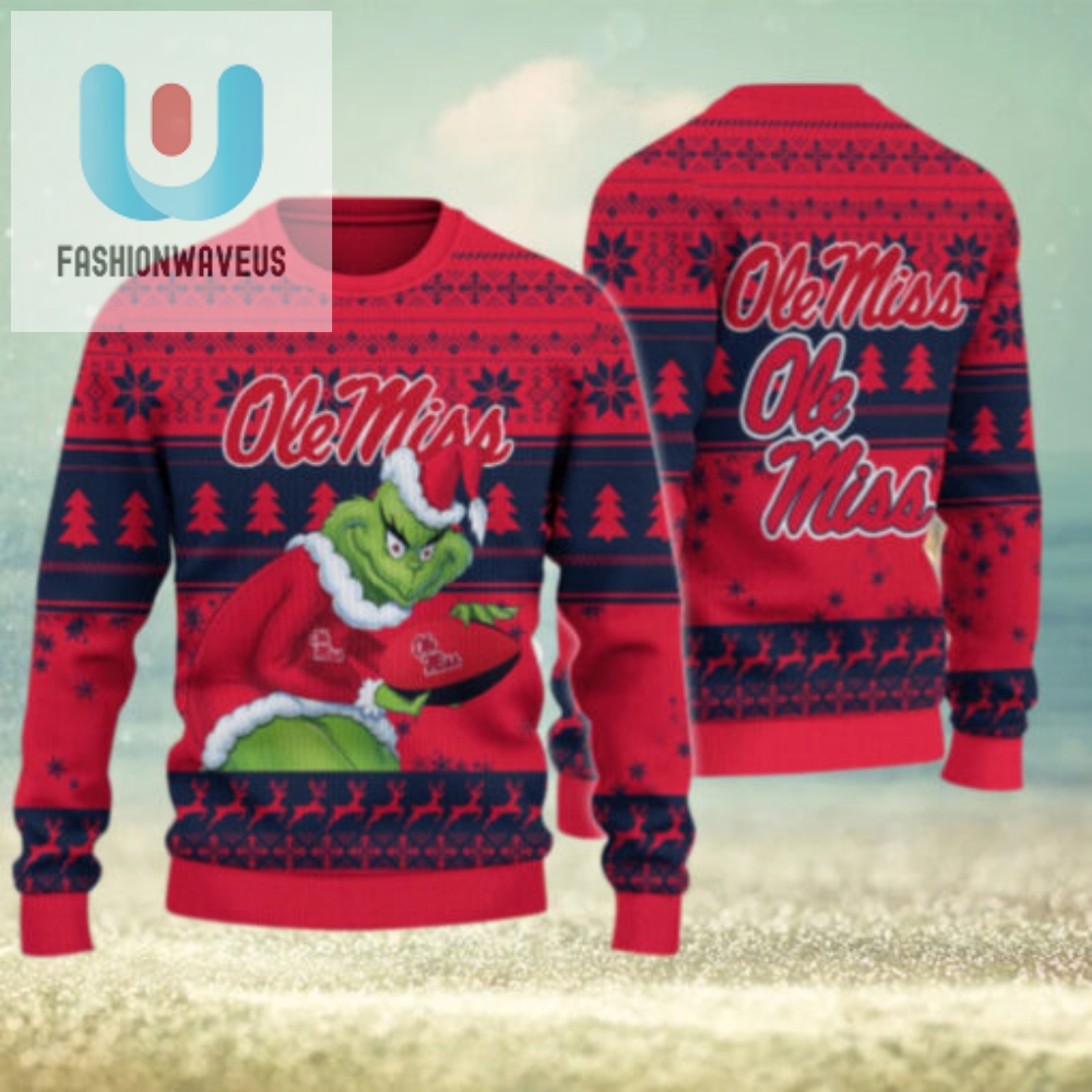 Ole Miss Rebels Grinch Ugly Christmas Sweater 