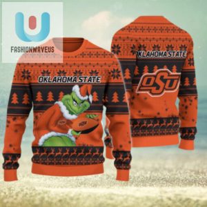 Oklahoma State Cowboys Grinch Ugly Christmas Sweater fashionwaveus 1 1