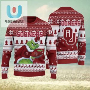 Oklahoma Sooners Grinch Ugly Christmas Sweater fashionwaveus 1 1