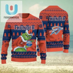 Oklahoma City Thunder Grinch Christmas Ugly Sweater fashionwaveus 1 1