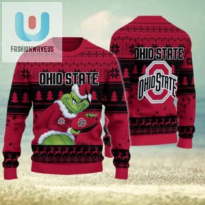 Ohio State Buckeyes Grinch Ugly Christmas Sweater fashionwaveus 1 1