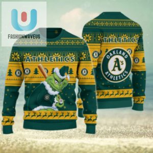 Oakland Athletics Grinch Christmas Ugly Sweater fashionwaveus 1 1