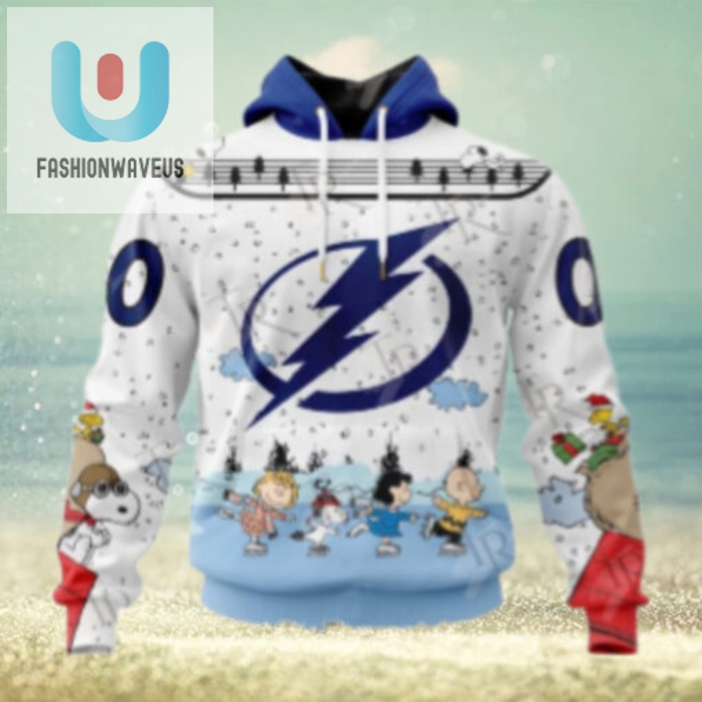 Nhl Tampa Bay Lightning Special Peanuts Ice Skating Design Hoodie 