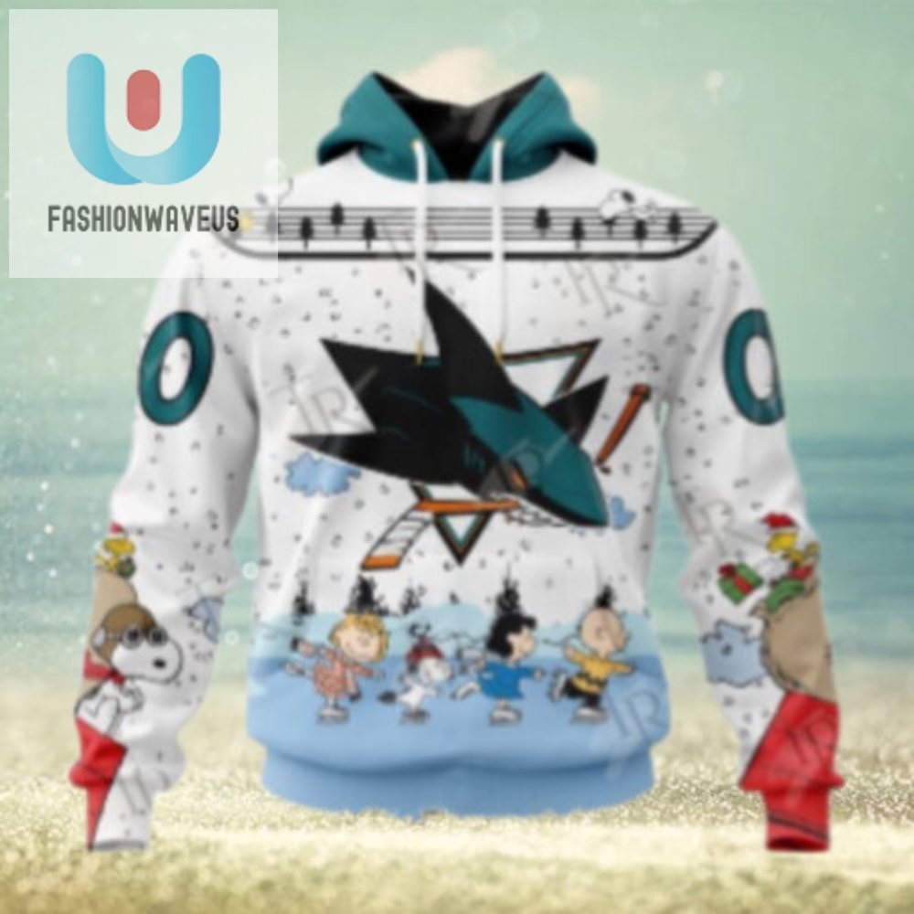 Nhl San Jose Sharks Special Peanuts Ice Skating Design Hoodie 