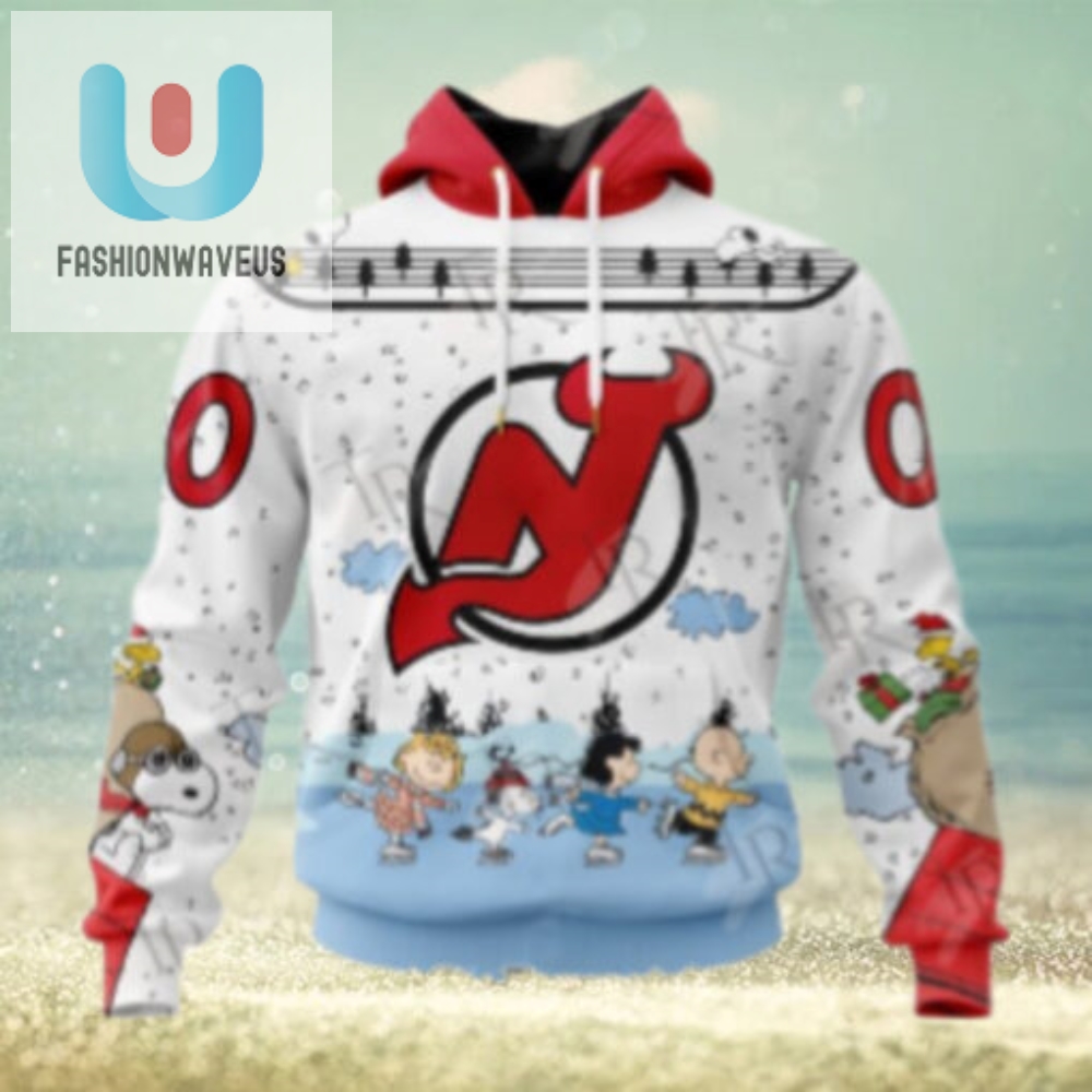 Nhl New Jersey Devils Special Peanuts Ice Skating Design Hoodie 