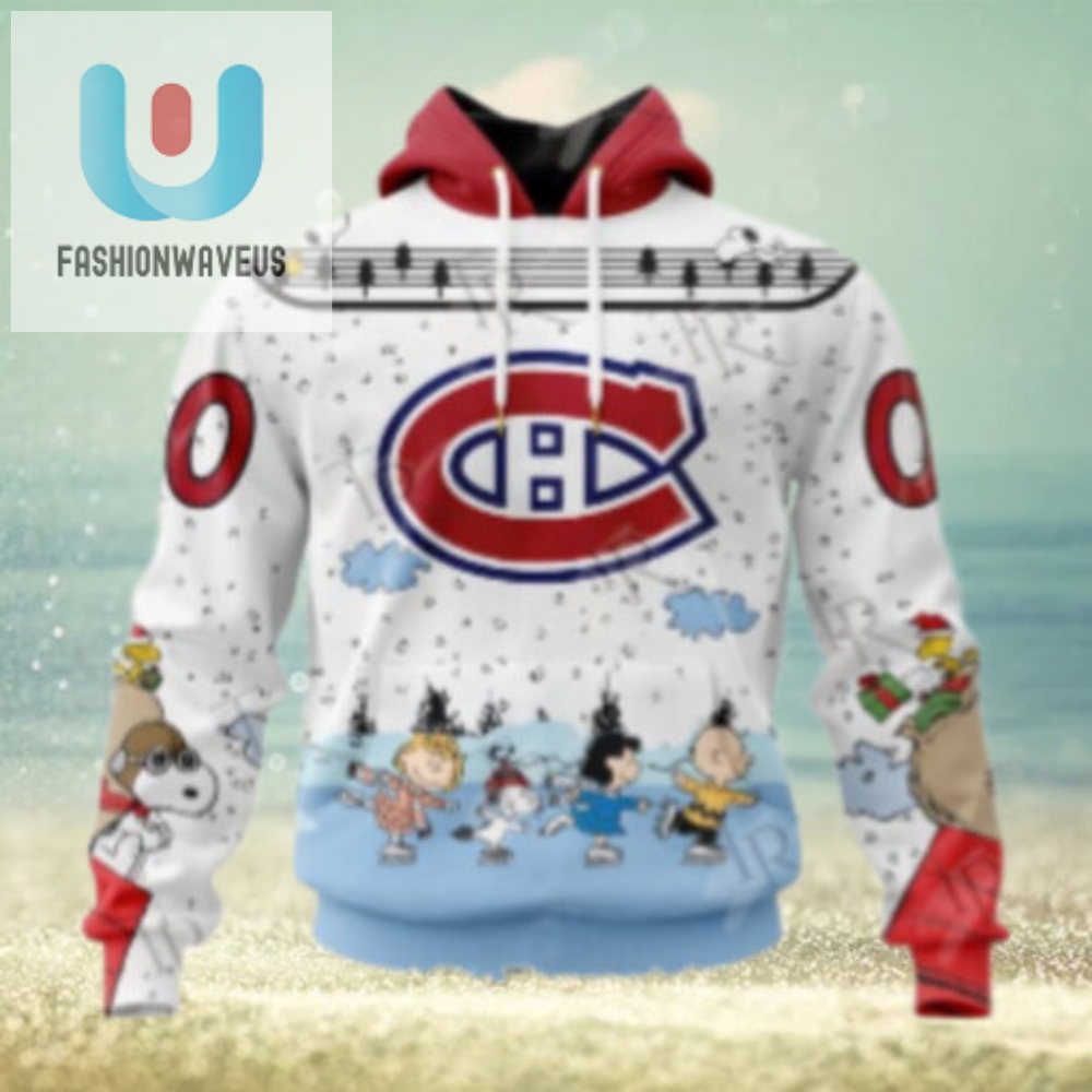 Nhl Montreal Canadiens Special Peanuts Ice Skating Design Hoodie 