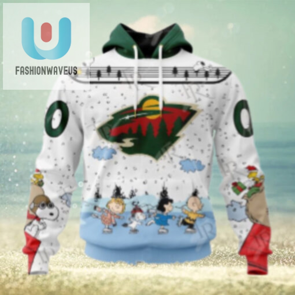 Nhl Minnesota Wild Special Peanuts Ice Skating Design Hoodie 