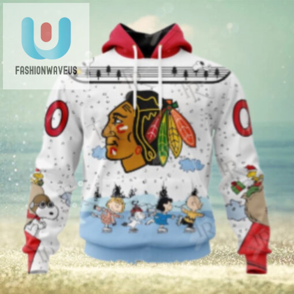 Nhl Chicago Blackhawks Special Peanuts Ice Skating Design Hoodie 