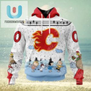 Nhl Calgary Flames Special Peanuts Ice Skating Design Hoodie fashionwaveus 1 1