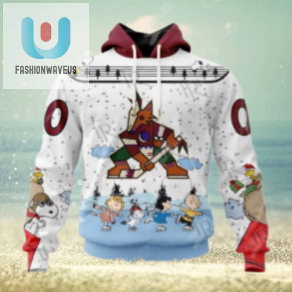 Nhl Arizona Coyotes Special Peanuts Ice Skating Design Hoodie 