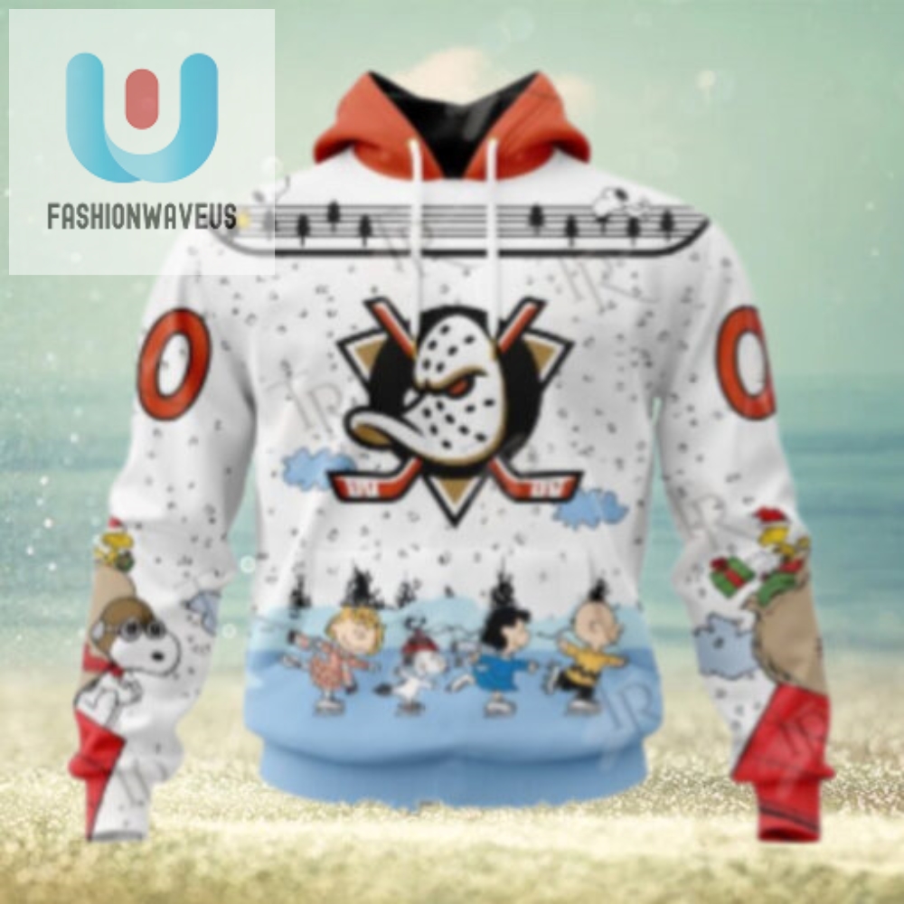 Nhl Anaheim Ducks Special Peanuts Ice Skating Design Hoodie 