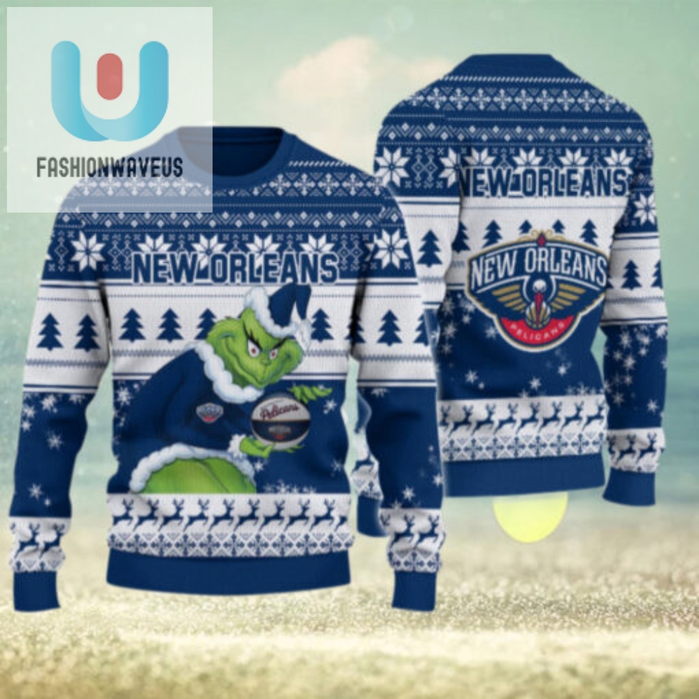 New Orleans Pelicans Grinch Christmas Ugly Sweater 