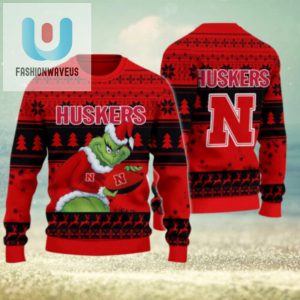 Nebraska Cornhuskers Grinch Ugly Christmas Sweater fashionwaveus 1 1