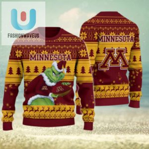 Minnesota Golden Gophers Grinch Ugly Christmas Sweater fashionwaveus 1 1