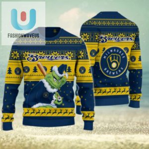 Milwaukee Brewers Grinch Christmas Ugly Sweater fashionwaveus 1 1