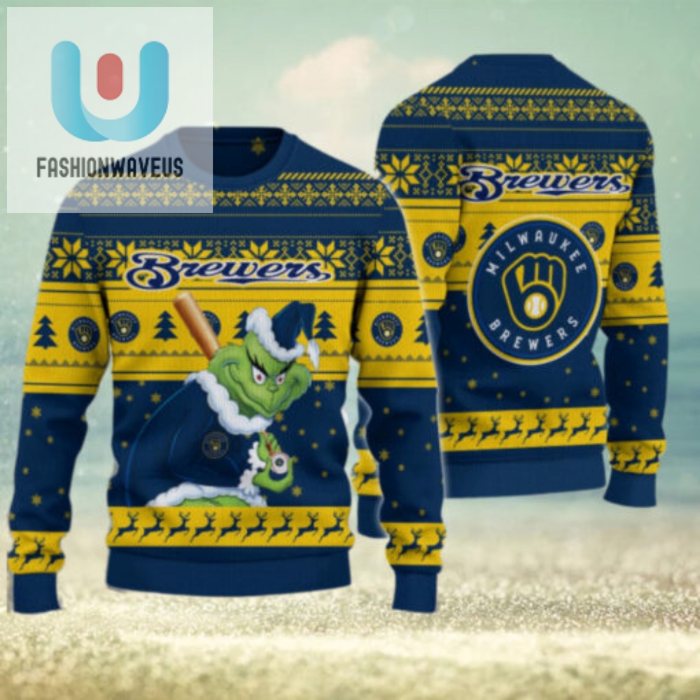 Milwaukee Brewers Grinch Christmas Ugly Sweater 