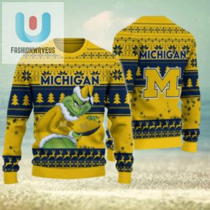 Michigan Wolverines Grinch Ugly Christmas Sweater fashionwaveus 1 1