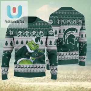 Michigan State Spartans Grinch Ugly Christmas Sweater fashionwaveus 1 1