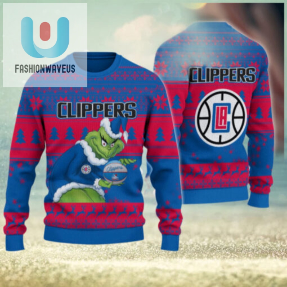 Los Angeles Clippers Grinch Christmas Ugly Sweater 