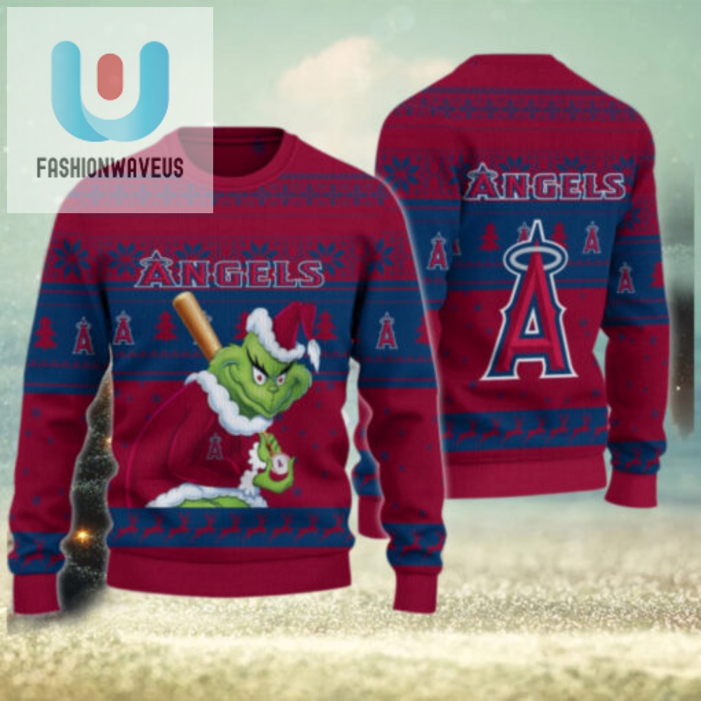 Los Angeles Angels Grinch Christmas Ugly Sweater 