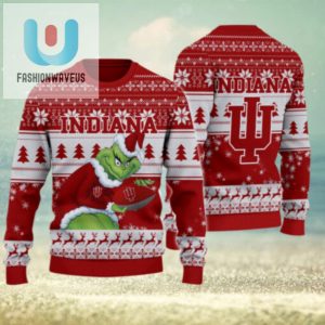 Indiana Hoosiers Grinch Ugly Christmas Sweater fashionwaveus 1 1