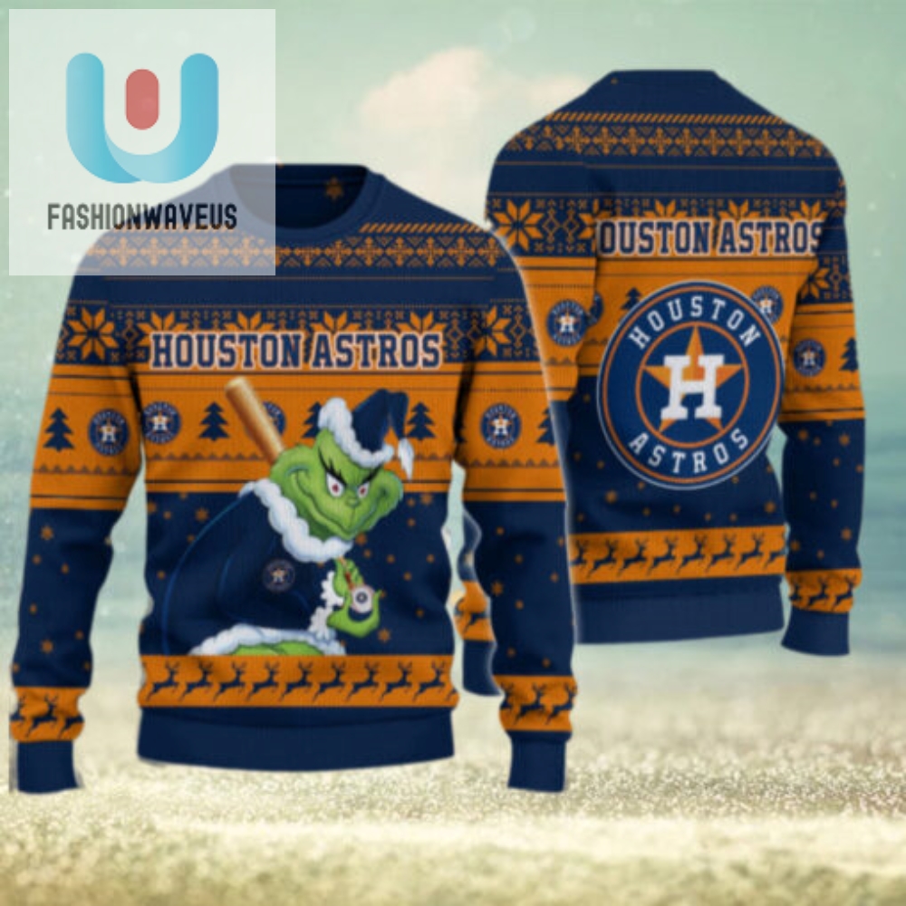 Houston Astros Grinch Christmas Ugly Sweater 