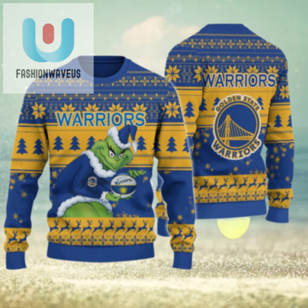 Golden State Warriors Grinch Christmas Ugly Sweater 