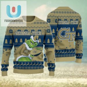 Georgia Tech Yellow Jackets Grinch Ugly Christmas Sweater fashionwaveus 1 1