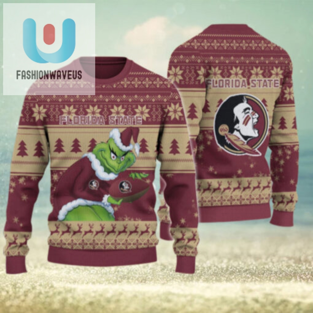 Florida State Seminoles Grinch Ugly Christmas Sweater 