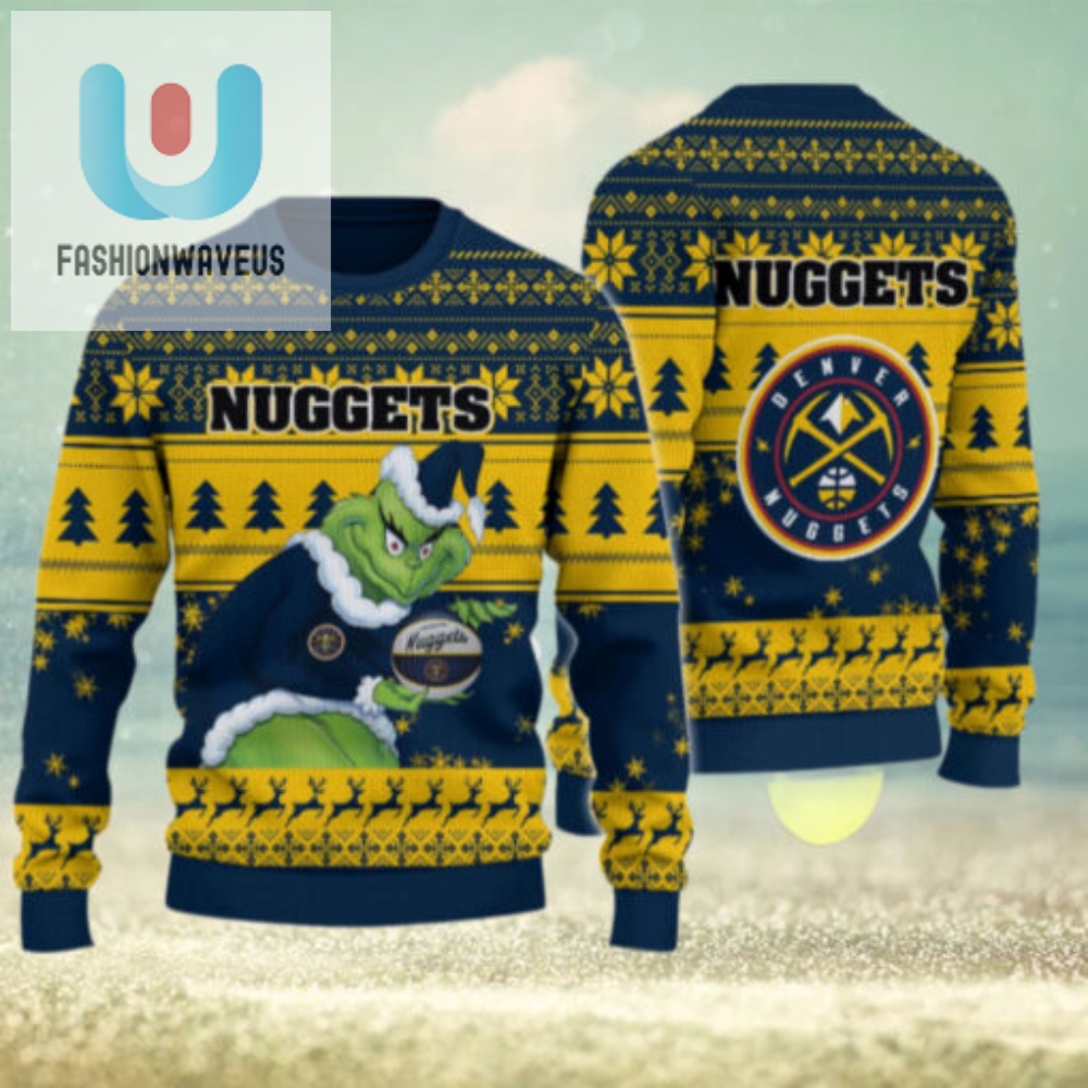 Denver Nuggets Grinch Christmas Ugly Sweater 