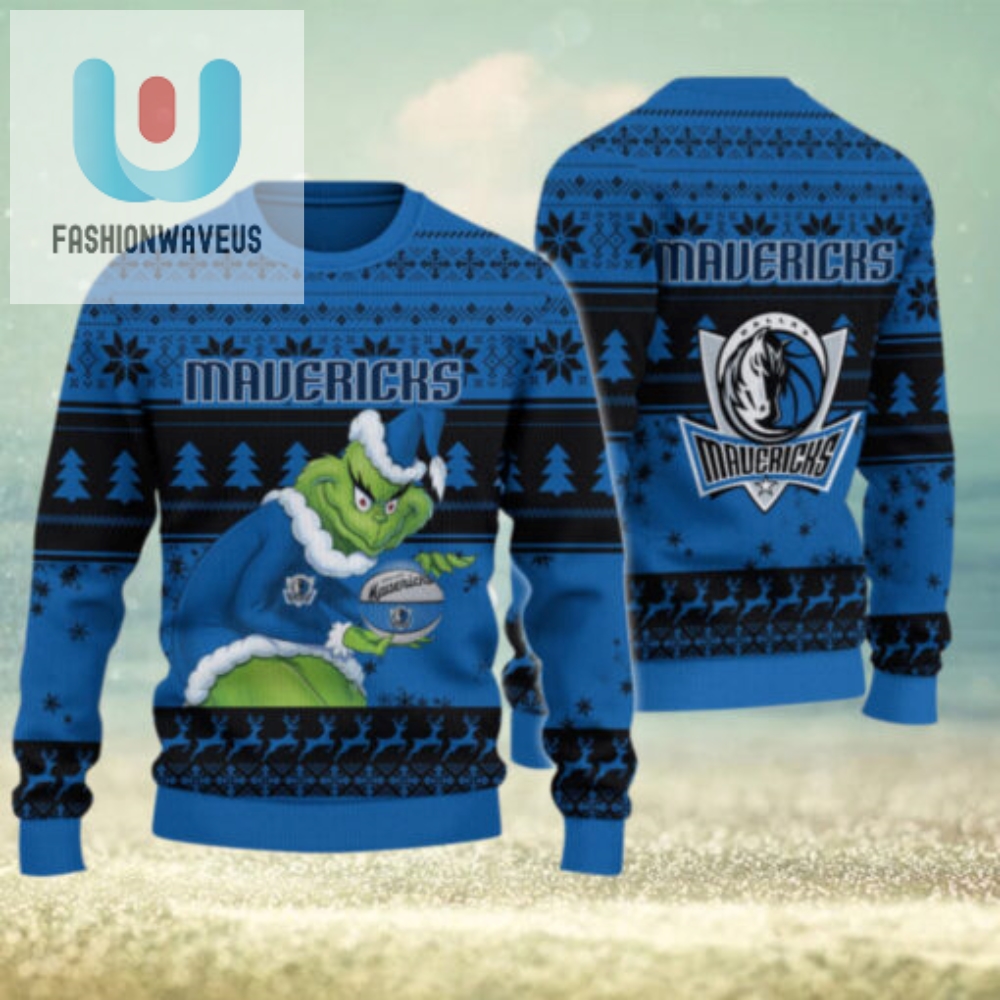 Dallas Mavericks Grinch Christmas Ugly Sweater 