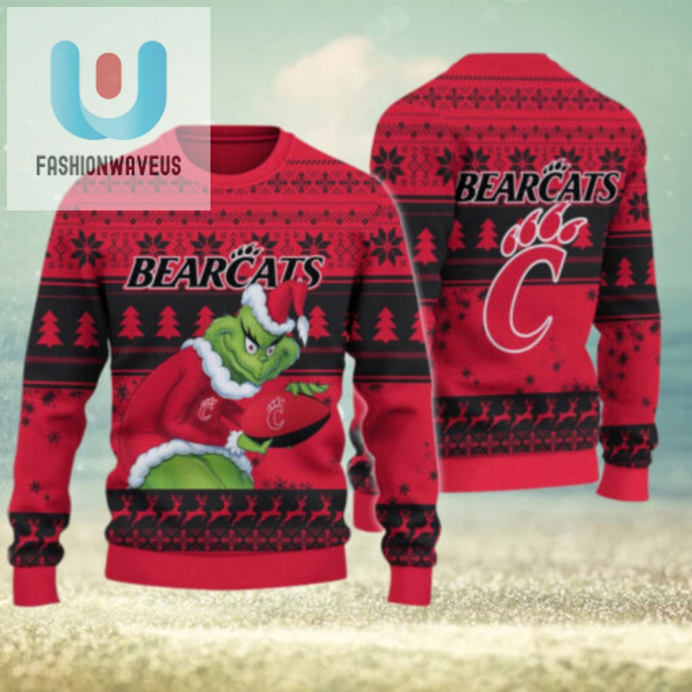 Cincinnati Bearcats Grinch Ugly Christmas Sweater 